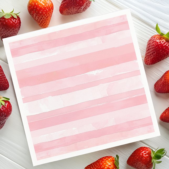 Servilleta De Papel Bandas rosadas de color agua (Subido por el creador)