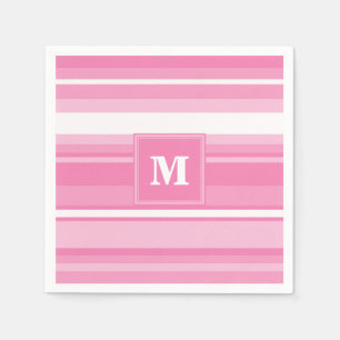 Servilleta De Papel Bandas rosadas monográficas
