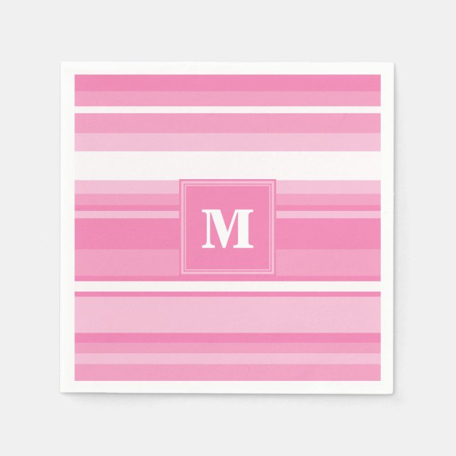 Servilleta De Papel Bandas rosadas monográficas (Anverso)