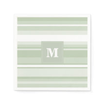 Bandas verde pálido monograma