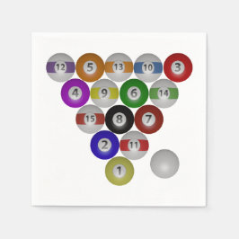 Servilleta De Papel Bandeja de ocho bolas para Billiards