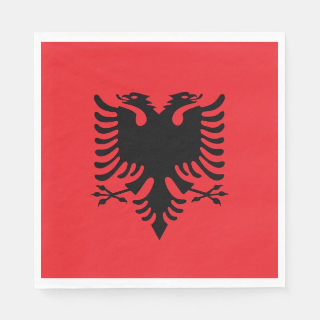 Servilleta De Papel Bandera albanesa (Anverso)