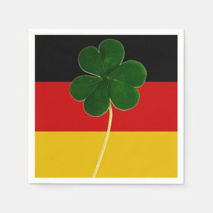 Servilleta De Papel Bandera alemana irlandesa Shamrock Clover St. Patr