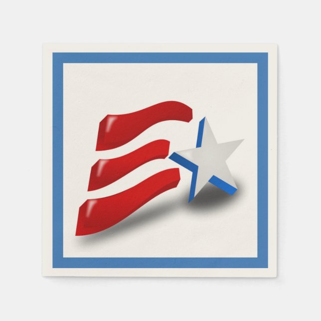 SERVILLETA DE PAPEL BANDERA AMERICANA (Anverso)