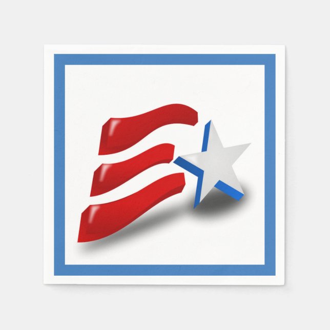 SERVILLETA DE PAPEL BANDERA AMERICANA (Anverso)