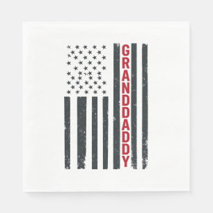 Servilleta De Papel Bandera Americana Abuelo Diseño Patriótico Vintage