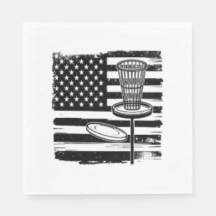 Servilleta De Papel Bandera Americana de Golf de Disco