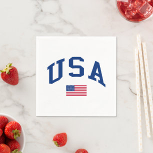 Servilleta De Papel Bandera Americana del Día de la Independencia Patr