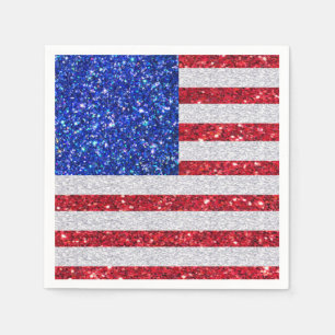 Servilleta De Papel Bandera Americana Fiesta Patriótica 4 de Julio