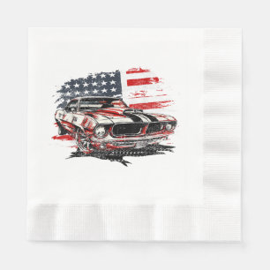 Servilleta De Papel Bandera Americana Patriota 