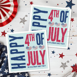 Servilleta De Papel Bandera Americana Patriótica Fiesta 4 De Julio