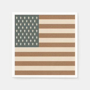 Servilleta De Papel Bandera Americana Retro