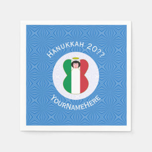 Servilleta De Papel Bandera angelical italiana para Hanukkah