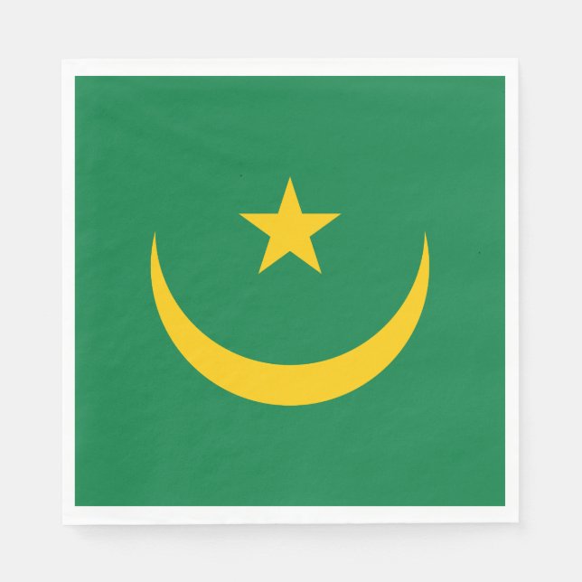 Servilleta De Papel Bandera antigua de Mauritania (Anverso)
