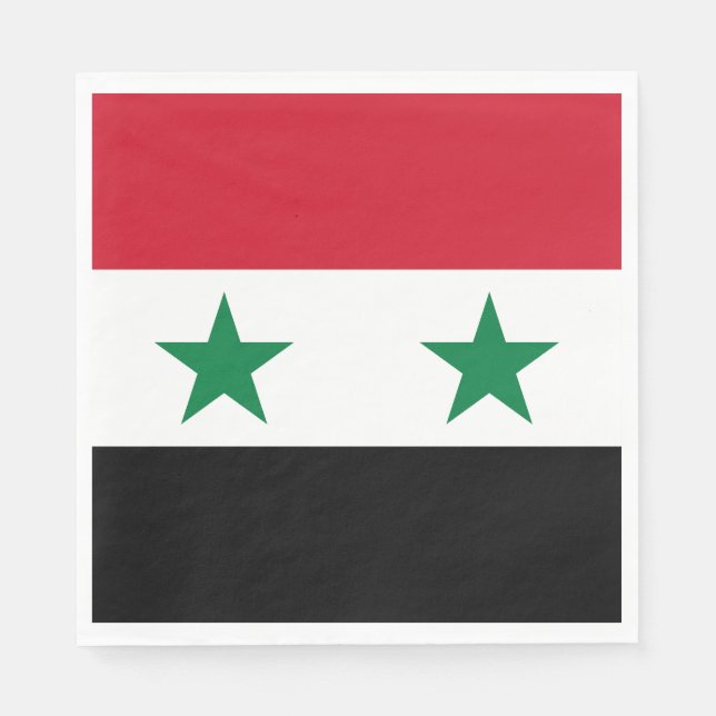 Servilleta De Papel Bandera antigua de Siria (Anverso)