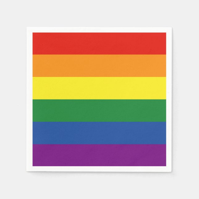 Servilleta De Papel Bandera arco iris del orgullo gay (Anverso)