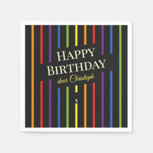 Servilleta De Papel Bandera arcoiris gays lgbtq cumpleaños napkins