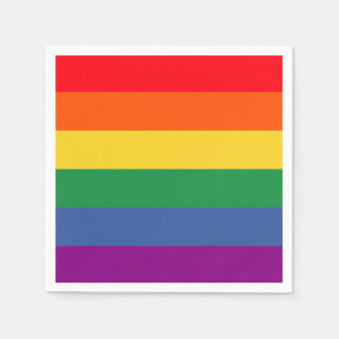 Servilleta De Papel Bandera arcoiris lgbtq diseño simple