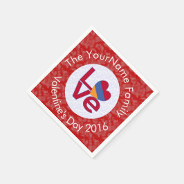 Servilleta De Papel Bandera armenia amor rojo