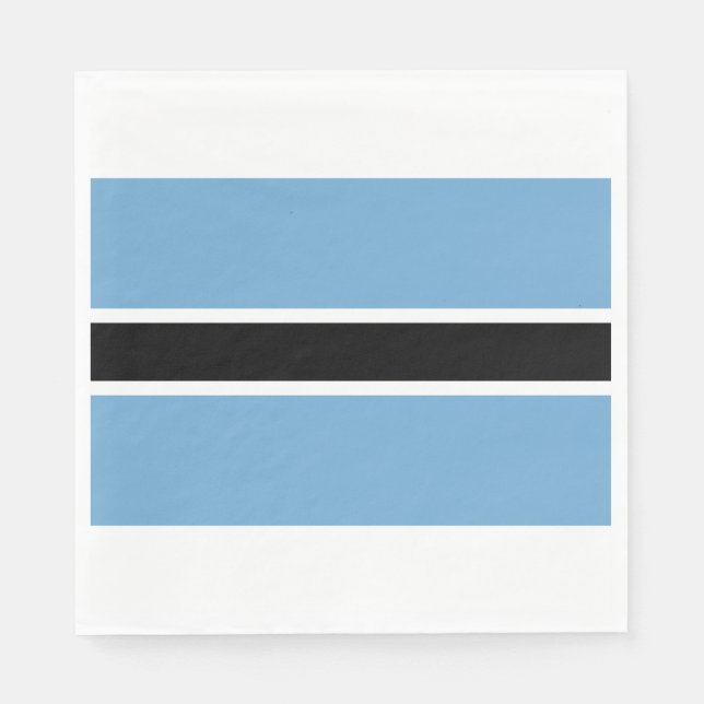 Servilleta De Papel Bandera Botsuana (Botswana) (Anverso)