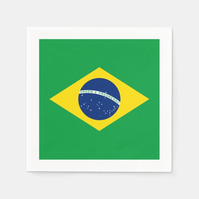 Servilleta De Papel Bandera: Brasil (Anverso)