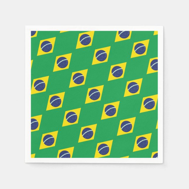 Servilleta De Papel Bandera brasileña. (Anverso)
