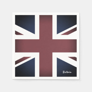 Servilleta De Papel Bandera británica vintage y Reino Unido/Inglaterra