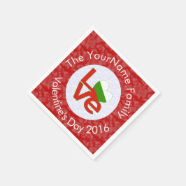Servilleta De Papel Bandera búlgara ROJO AMOR Personalizada 