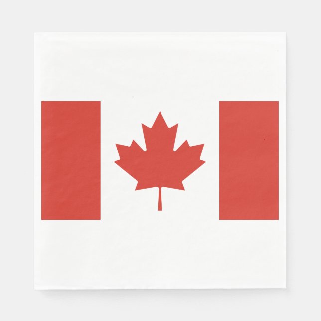 Servilleta De Papel Bandera canadiense (hoja de arce) (Canadá) (Anverso)