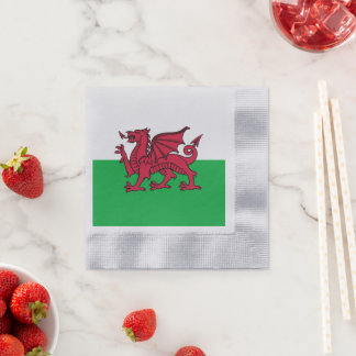 Servilleta De Papel Bandera Celta del Dragón Rojo de Gales & Galés