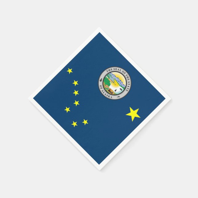 Servilleta De Papel Bandera de Alaska (Borde)