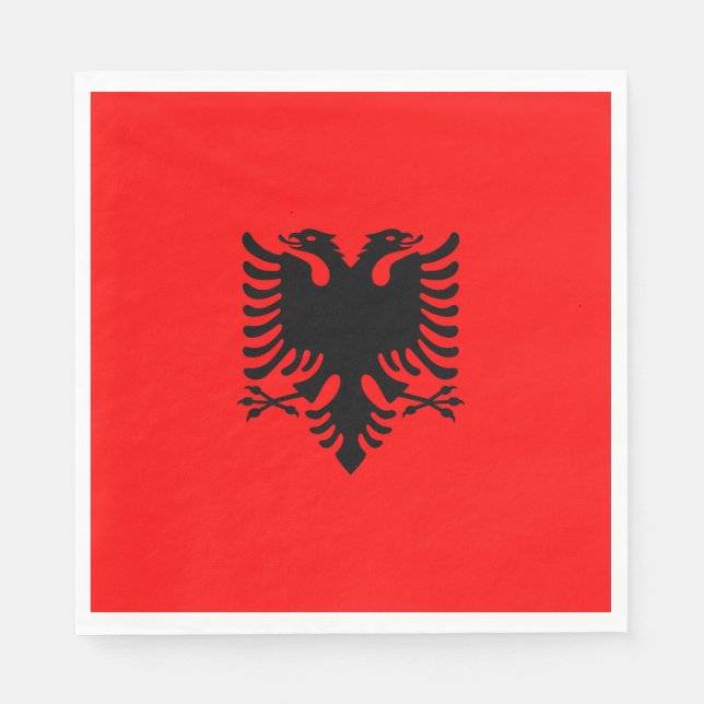 Servilleta De Papel Bandera de Albania (Anverso)