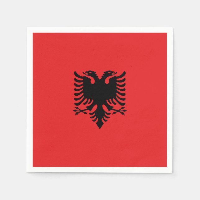 Servilleta De Papel Bandera de Albania (Anverso)