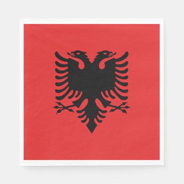 Servilleta De Papel Bandera de Albania (Anverso)