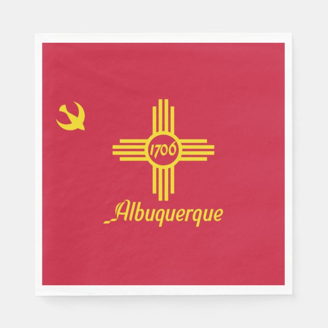 Servilleta De Papel Bandera de Albuquerque (Nuevo México) (Anverso)