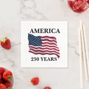 Servilleta De Papel Bandera de América 250 Años