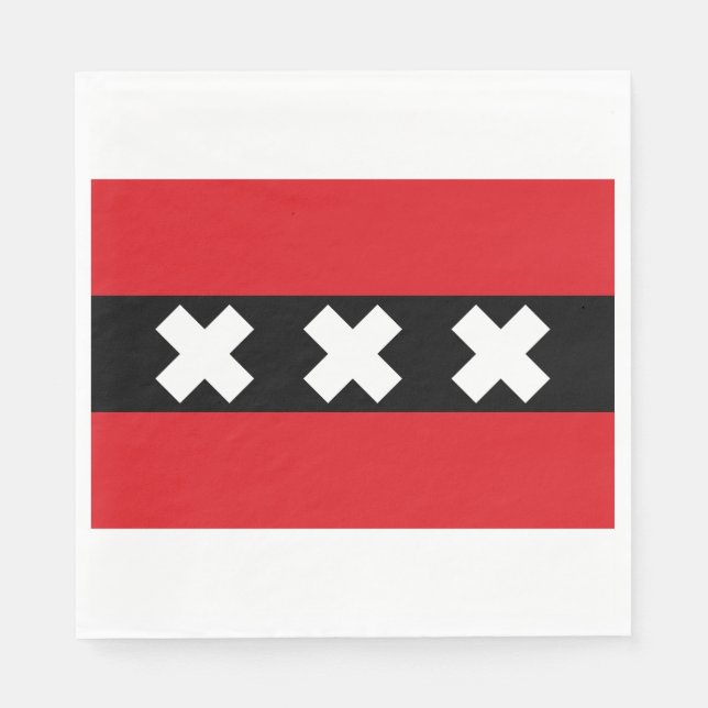 Servilleta De Papel Bandera de Ámsterdam (Anverso)