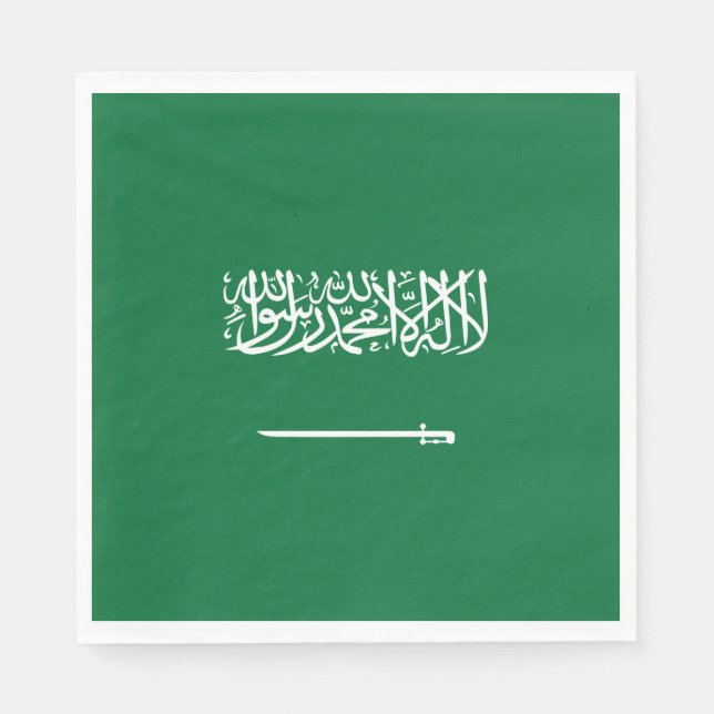 Servilleta De Papel Bandera de Arabia Saudita (Anverso)