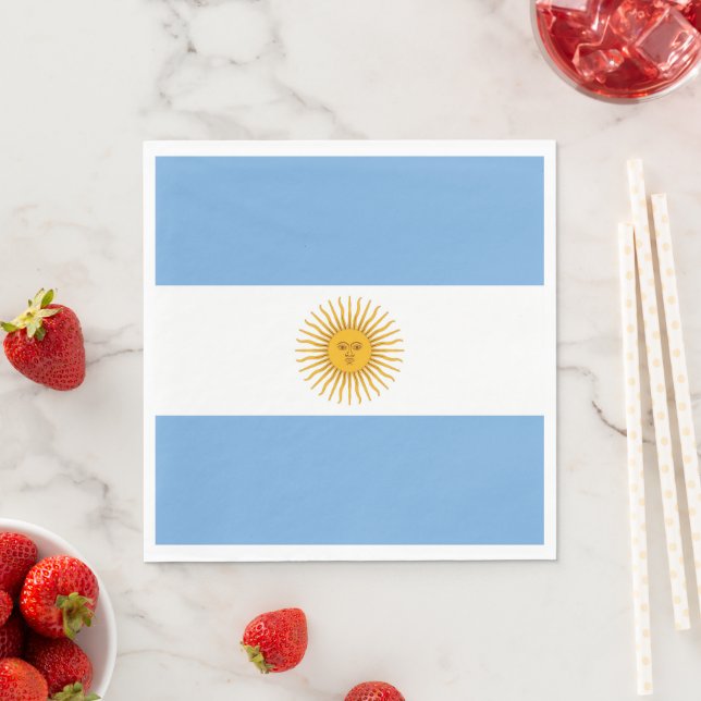 Servilleta De Papel Bandera de Argentina (In situ)