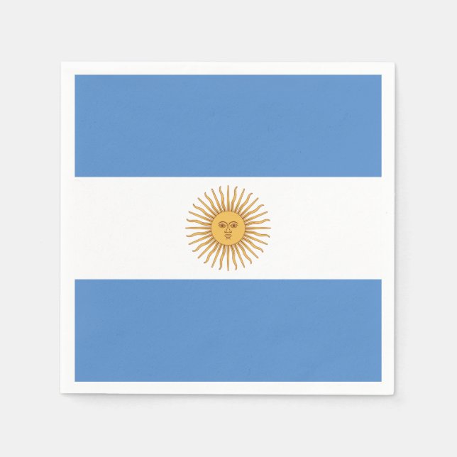Servilleta De Papel Bandera de Argentina (Anverso)