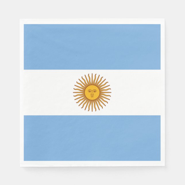 Servilleta De Papel Bandera de Argentina (Anverso)
