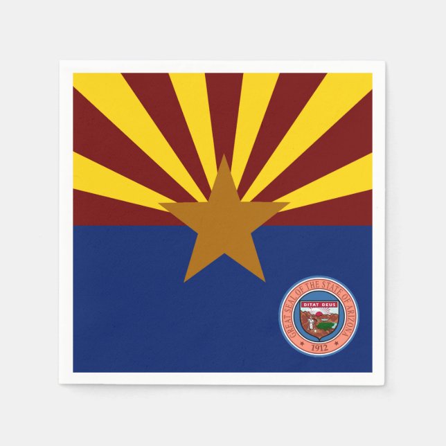 Servilleta De Papel Bandera de Arizona (Anverso)