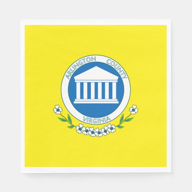 Servilleta De Papel Bandera de Arlington (Virginia) (Anverso)