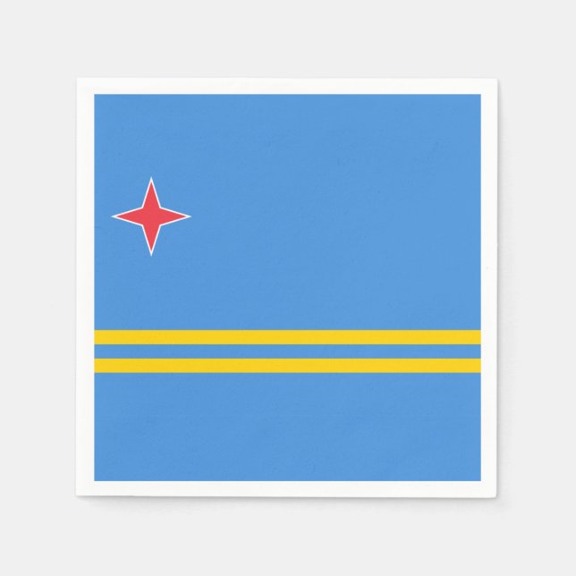 Servilleta De Papel Bandera de Aruba Papel Napkin (Anverso)