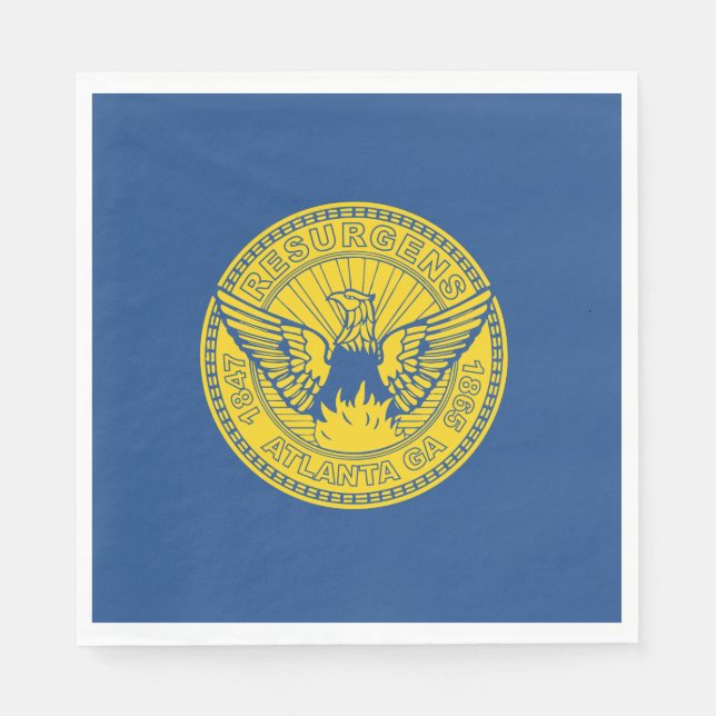 Servilleta De Papel Bandera de Atlanta (Georgia, Estados Unidos) (Anverso)
