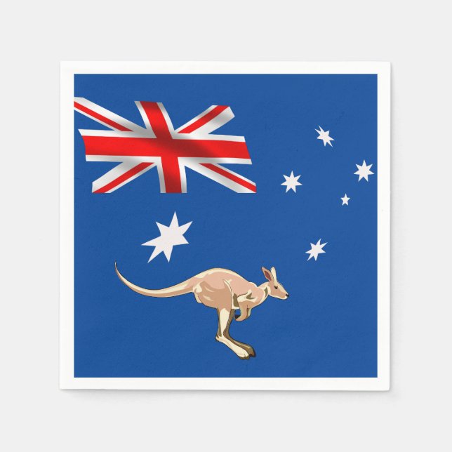 Servilleta De Papel Bandera de Australia (Anverso)
