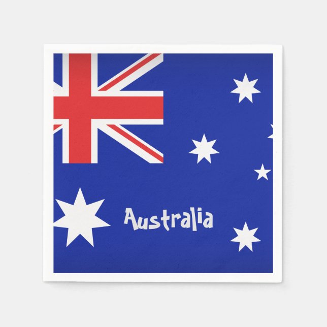 Servilleta De Papel Bandera de Australia (Anverso)