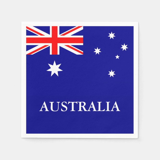 Servilleta De Papel Bandera de Australia Cocktail Napkin (Anverso)