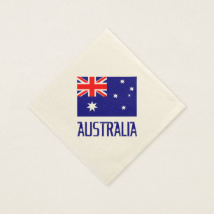 Servilleta De Papel Bandera de Australia y palabra