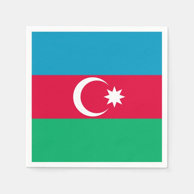 Servilleta De Papel Bandera de Azerbaiyán Patriótica (Anverso)